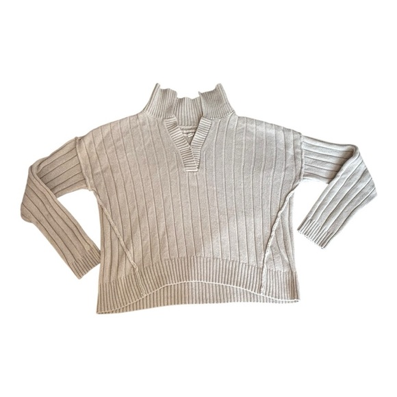 Lucky Brand women’s v neck sweater size medium cream - Picture 1 of 6